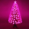Albero Di Natale Rosa con fibra ottica led artificiale 60/90/120/15...
