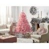 Albero Di Natale Rosa con fibra ottica led artificiale 60/90/120/15...