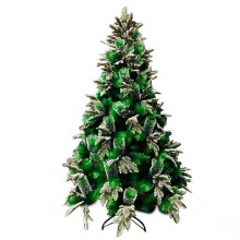 Albero di Natale Artificiale innevato verde base a croce in PVC varie misure