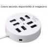 HUB 7 porte USB alimentato porta chiavetta pennetta LED moltiplicatore