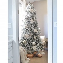 Albero di Natale innevato Artificiale verde folto Effetto Neve 150 180 210 240cm