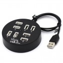 HUB 7 porte USB alimentato porta chiavetta pennetta LED moltiplicatore