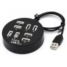 HUB 7 porte USB alimentato porta chiavetta pennetta LED moltiplicatore