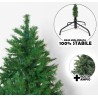 Albero Di Natale Pino Verde Folto Base A Croce mix due colori varie...