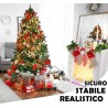 Albero Di Natale Pino Verde Folto Base A Croce mix due colori varie...