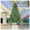 Albero Di Natale Pino Verde Folto Base A Croce mix due colori varie...