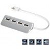 HUB 8 porte USB alimentatore porta chiavetta pennetta LED moltiplicatore 60 cm