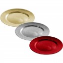 24x Sottopiatti Natalizi In Plastica 33cm Decorazioni Natale Per Tavola 3 colori