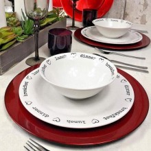 24x Sottopiatti Natalizi In Plastica 33cm Decorazioni Natale Per Tavola 3 colori