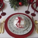 24x Sottopiatti Natalizi In Plastica 33cm Decorazioni Natale Per Tavola 3 colori