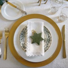 24x Sottopiatti Natalizi In Plastica 33cm Decorazioni Natale Per Tavola 3 colori