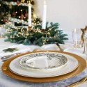 24x Sottopiatti Natalizi In Plastica 33cm Decorazioni Natale Per Tavola 3 colori