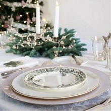 24x Sottopiatti Natalizi In Plastica 33cm Decorazioni Natale Per Tavola 3 colori