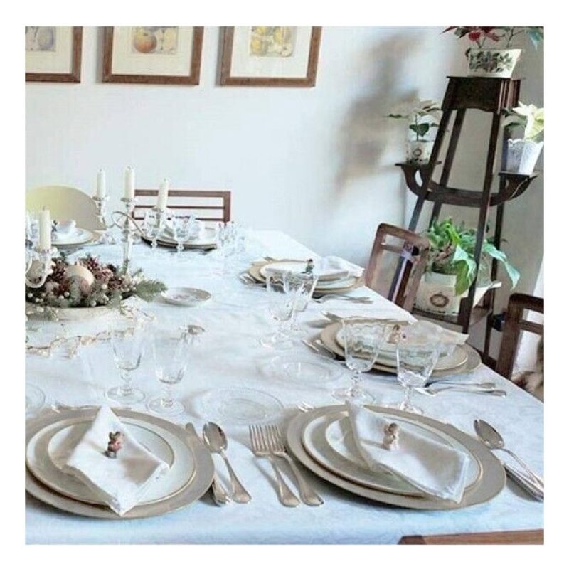 DEL GIUDICE 24x Sottopiatti Natalizi In Plastica 33cm Decorazioni N...