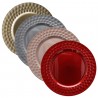 DEL GIUDICE 24x Sottopiatti Natalizi In Plastica 33cm Decorazioni N...