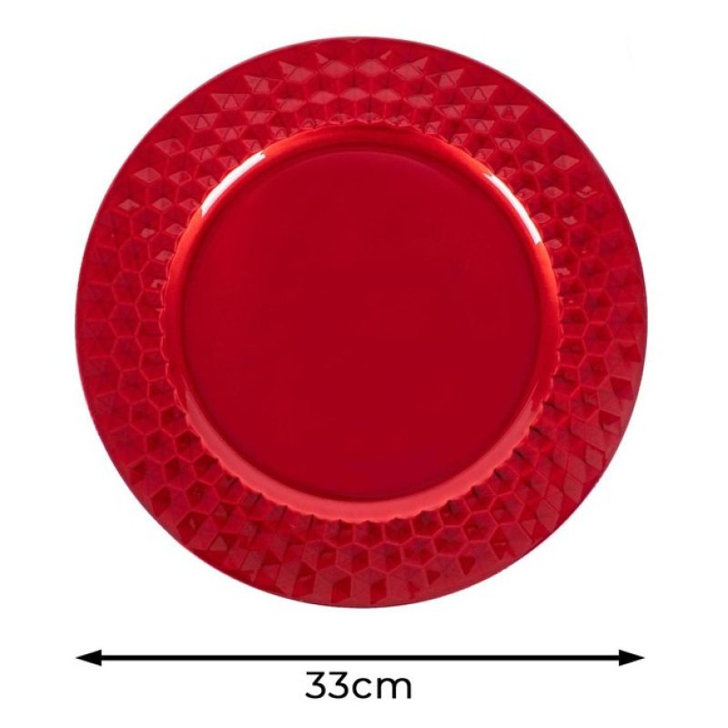 DEL GIUDICE 24x Sottopiatti Natalizi In Plastica 33cm Decorazioni N...