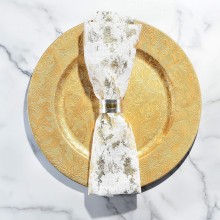 24x Sottopiatti Natalizi decorativi 33cm in plastica Natale per Tavola damasco