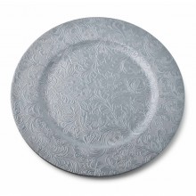 24x Sottopiatti Natalizi decorativi 33cm in plastica Natale per Tavola damasco