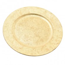 24x Sottopiatti Natalizi decorativi 33cm in plastica Natale per Tavola damasco