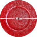 24x Sottopiatti Natalizi decorativi 33cm in plastica Natale per Tavola damasco