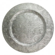 24x Sottopiatti Natalizi decorativi 33cm in plastica Natale per Tavola damasco