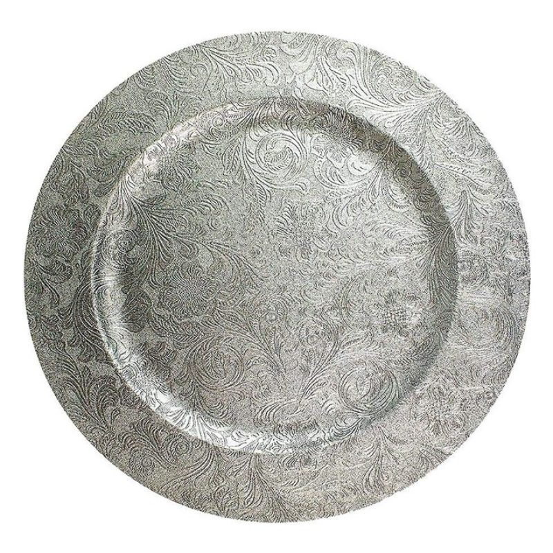 DEL GIUDICE 24x Sottopiatti Natalizi decorativi 33cm in plastica Na...