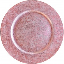 24x Sottopiatti Natalizi decorativi 33cm in plastica Natale per Tavola damasco