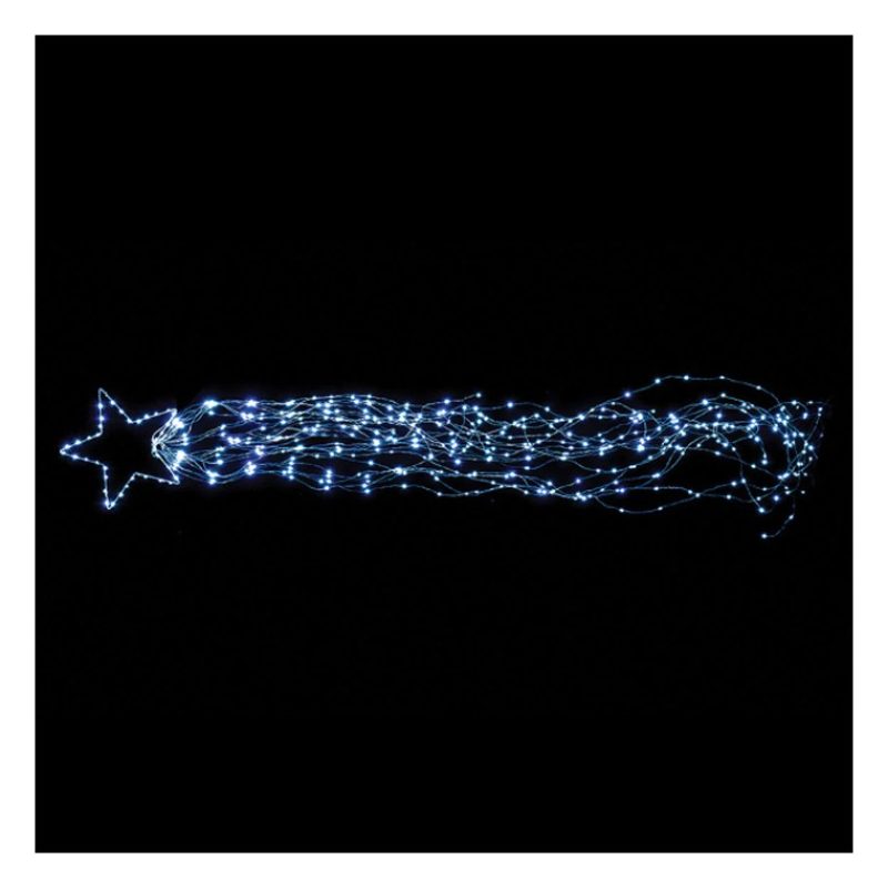 Nataluna Stella Cometa per Albero di Natale Puntale Cascata 465 Led...