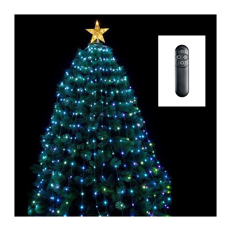 Mantello luminoso da 234 led per albero di Natale 150cm luce RGB multicolore