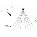 Mantello luminoso da 234 led per albero di Natale 150cm luce RGB multicolore