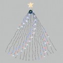 Mantello luminoso da 304 led per albero di Natale 180cm luce RGB multicolore