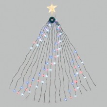 Mantello luminoso da 304 led per albero di Natale 180cm luce RGB multicolore