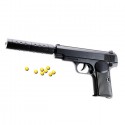 Pistola giocattolo spara pallini 6MM AIR SOFT silenziatore in plastica bambini