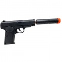 Pistola giocattolo spara pallini 6MM AIR SOFT silenziatore in plastica bambini