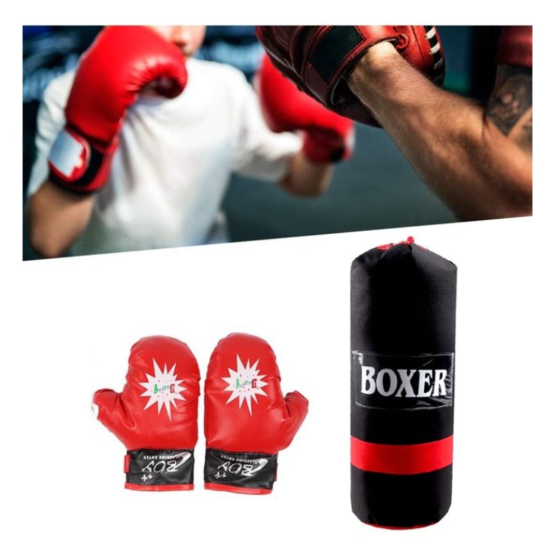 Hongu Sacco da boxe con guantoni pugilato per bambini pugile set co...