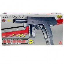 Mitra Spara pallini 6mm mitragliatrice giocattolo in plastica per bambini nero