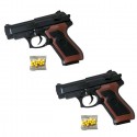 Pistola Giocattolo spara Pallini 6mm 2 pezzi gioco bambini 8+ in plastica nero