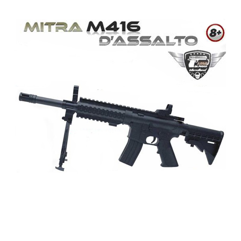 Mitra D'Assalto M416 Gioco Giocattolo Bambini 50X16X5 cm 6mm automatico