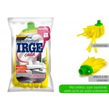 5 Ricambi mop mocio per pavimenti giallo attacco universale professionale 40/25