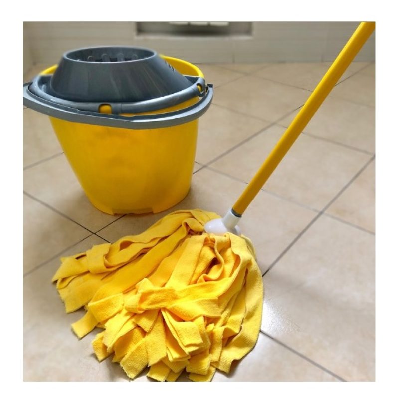 5 Ricambi mop mocio per pavimenti giallo attacco universale profess...