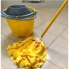 5 Ricambi mop mocio per pavimenti giallo attacco universale profess...