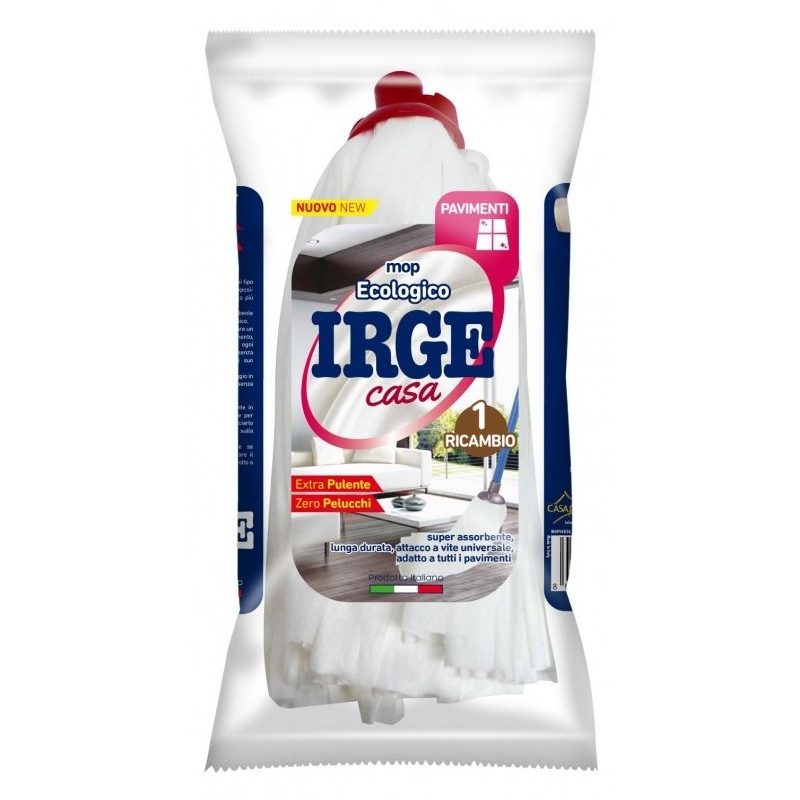 IRGE 5 Ricambi mop mocio per pavimenti in viscosa ecologico profess...