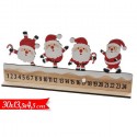 Calendario Avvento di Natale legno 24 numeri Decorativo 30x13,5 cm natalizio