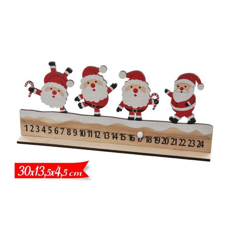 FGF Calendario Avvento di Natale legno 24 numeri Decorativo 30x13,5...