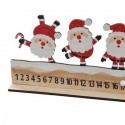 Calendario Avvento di Natale legno 24 numeri Decorativo 30x13,5 cm natalizio