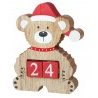 FGF Calendario Avvento di Natale orsetto in legno 2 cubi Decorativo...
