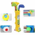 Set da golf giocattolo in plastica gioco 4 palline 3 mazze 2 buche bambini