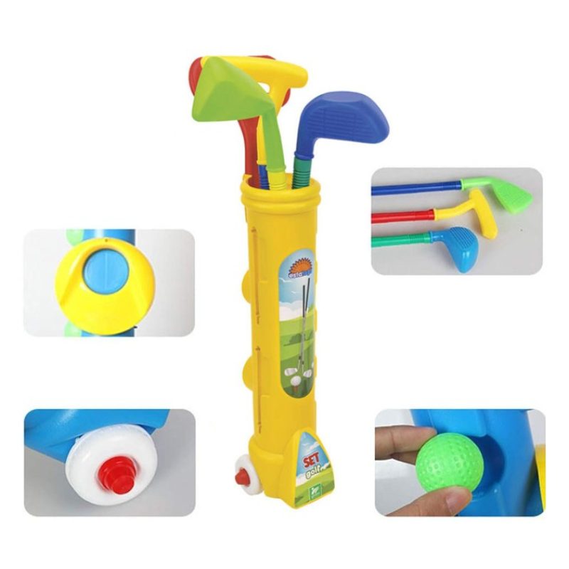 Hongu Set da golf giocattolo in plastica gioco 4 palline 3 mazze 2 ...