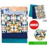 IRGE Set 3 strofinacci IRGE Sicily canavacci cucina 100% cotone ris...