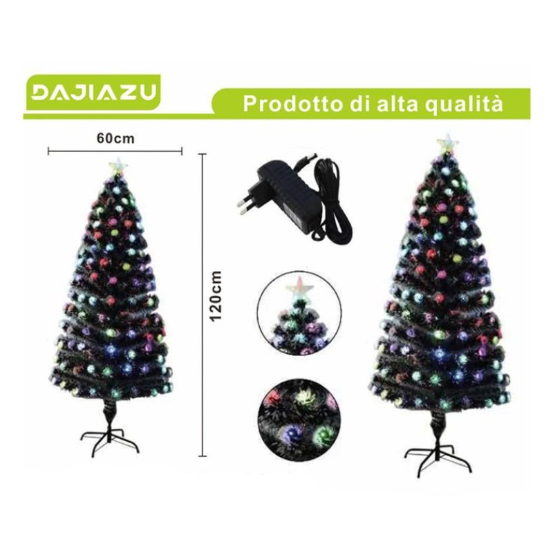 DAJIAZU Albero di Natale Artificiale con luci led RGB multicolore a...